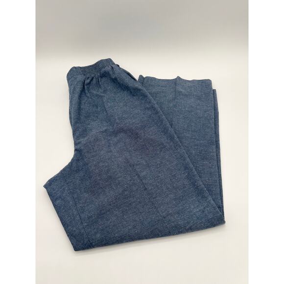 Alfred Dunner Pants - Alfred Dunner Chambray Pants Women's Elastic Comfy Slip on Casual Lightweight